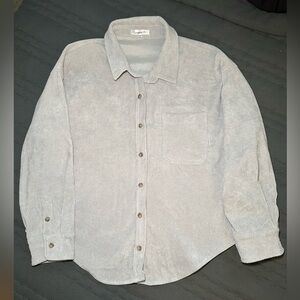 Women’s Oversized Button Down Corduroy Shirt